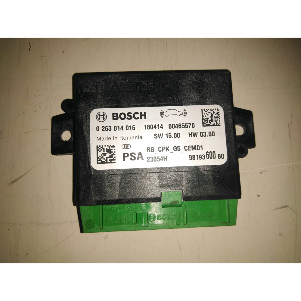 capteur de stationnement Jumpy III 2.0HDI 16V 2018 Ref : 0263014016