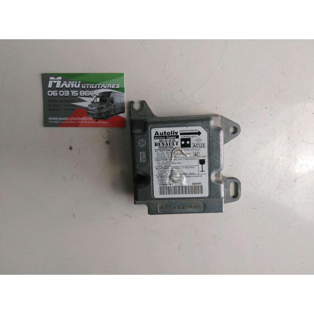 Contrôle Airbag Kangoo 03-08 Ref : 8200381654