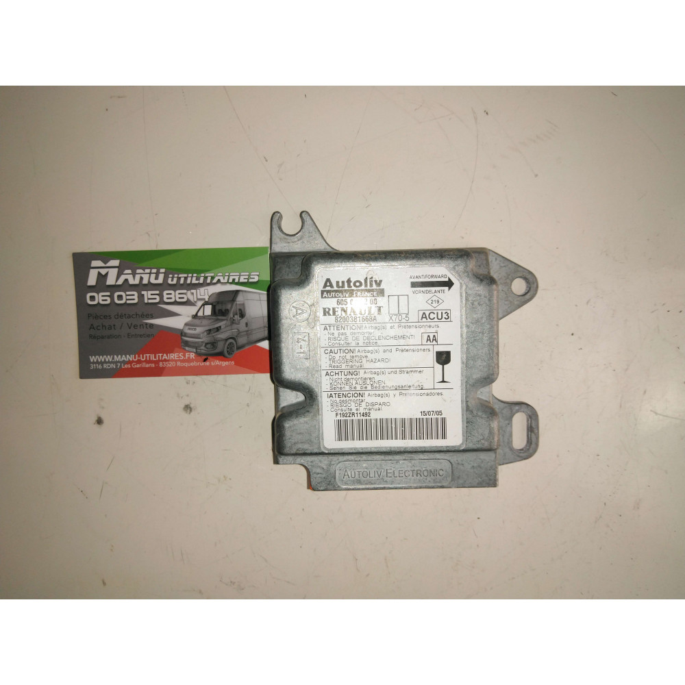 Contrôle Airbag Master Movano 03-10 Ref : 8200381668A